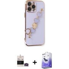 Cepte Toptan iPhone 14 Pro Max Nova Işık Prime - Siyah Bilvis 5in1 5d Magic Hayalet Cam Ekran Koruyucu + Gold Bilvis Titan Kamera Lens