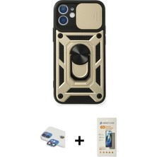 iPhone 11 Ahenk Klasik - Siyah 6d Mat Seramik Hayalet Nano Ekran Koruyucu + Gökkuşağı Pers Alüminyum Kamera Lens