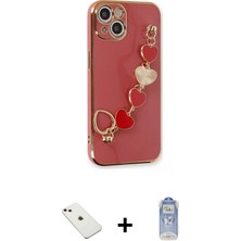 Cepte Toptan iPhone 14 Nova Işık Prime - Siyah Joko Magic 5d Cam + Pembe Diamond Kamera Lens