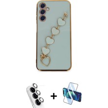 Cepte Toptan Galaxy A24 4g Nova Işık Prime - Siyah 3D Antistatik Cam Ekran Koruyucu + Gümüş Valdez Metal Kamera Lens