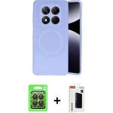 Cepte Toptan Redmi Note 14 Pro 4g Ufuk Serisi - Şeffaf Hayalet Polymer Nano Ekran Koruyucu + Siyah Raze Metal Kamera Lens