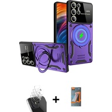 Cepte Toptan Galaxy S24 Ultra Kıvılcım Modern Serisi - Siyah Autokit 5in1 Fiber Hayalet Polymer Nano Ekran Koruyucu + Şeffaf Kamera Lens Koruma Cam