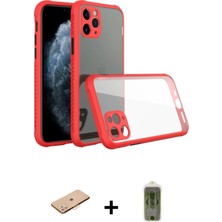 Cepte Toptan iPhone 11 Pro Max Nova Asil Özel Seri - Siyah Joko Magic 5d Hayalet Cam + Turuncu Renkli Kamera Lens Koruma Cam