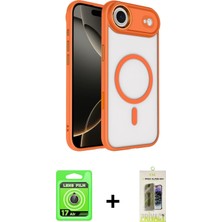 iPhone 17 Air Kıvılcım Prime - Siyah Joko Magic 5d Hayalet Cam + Gold Raze Metal Kamera Lens