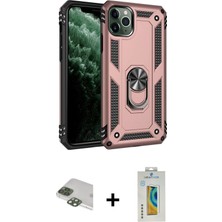 Cepte Toptan iPhone 11 Pro Max Ahenk Klasik Koleksiyonu - Siyah Polymer Nano Ekran Koruyucu + Yeşil Pers Alüminyum Kamera Lens
