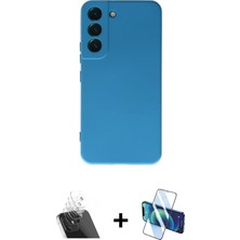 Cepte Toptan Galaxy S22 Plus Ahenk Serisi - Siyah 3D Antistatik Seramik Nano Ekran Koruyucu + Şeffaf Kamera Lens Koruma Cam