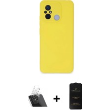 Cepte Toptan Redmi 12C Ahenk Serisi - Siyah 6d Antistatik Mat Seramik Hayalet Nano Ekran Koruyucu + Şeffaf Kamera Lens Koruma Cam