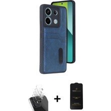 Cepte Toptan Redmi Note 13 Pro 4g Yörünge Işık Serisi - Siyah 6d Antistatik Mat Seramik Hayalet Nano Ekran Koruyucu + Şeffaf Kamera Lens Koruma Cam