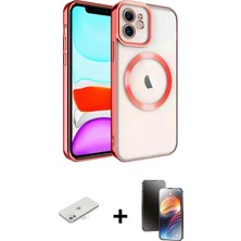 Cepte Toptan iPhone 11 Nova Işık Özel Seri - Siyah 3D Antistatik Mat Seramik Nano Ekran Koruyucu + Sarı Renkli Kamera Lens Koruma Cam