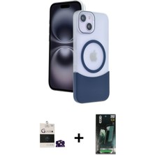 Cepte Toptan iPhone 15 Kozmos Form Özel Seri - Şeffaf 360 Full Body Arka Koruyucu + Yeşil Bilvis Titan Kamera Lens