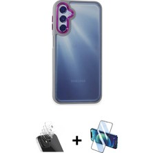 Cepte Toptan Galaxy A14 4g Eksen Doku Prime - Siyah 3D Antistatik Seramik Nano Ekran Koruyucu + Şeffaf Kamera Lens Koruma Cam