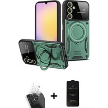 Cepte Toptan Galaxy A35 5g Kıvılcım Modern Serisi - Siyah 6d Antistatik Mat Seramik Hayalet Nano Ekran Koruyucu + Şeffaf Kamera Lens Koruma Cam