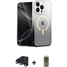 iPhone 15 Pro Eksen Minimal Özel Seri - Siyah Joko Magic 5d Hayalet Cam + Lacivert Raze Metal Kamera Lens