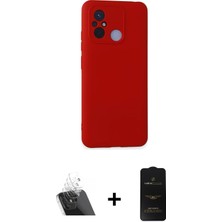 Cepte Toptan Redmi 12C Ahenk Serisi - Siyah 6d Antistatik Mat Seramik Hayalet Nano Ekran Koruyucu + Şeffaf Kamera Lens Koruma Cam
