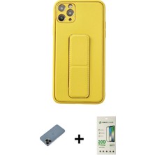 Cepte Toptan iPhone 11 Pro Max Akış Doku - Siyah 20D Premium Cam Ekran Koruyucu + Siyah Shine Kamera Lens Koruma Cam