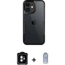 Cepte Toptan iPhone 11 Akış Çizgi Koleksiyonu - Siyah Joko Magic 5d Cam + Turuncu Pvd Metal Kamera Lens