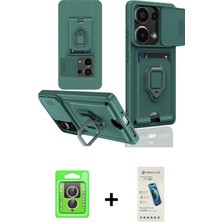 Cepte Toptan Redmi Note 13 Pro 4g Vadi Form Prime - Şeffaf Pasifik Cam Ekran Koruyucu + Gümüş Raze Metal Kamera Lens