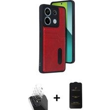 Cepte Toptan Redmi Note 13 Pro 4g Yörünge Işık Serisi - Siyah 6d Antistatik Mat Seramik Hayalet Nano Ekran Koruyucu + Şeffaf Kamera Lens Koruma Cam