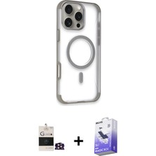 Cepte Toptan iPhone 14 Pro Max Eksen Klasik Koleksiyonu - Siyah Bilvis 5in1 5d Magic Hayalet Cam Ekran Koruyucu + Gold Bilvis Titan Kamera Lens