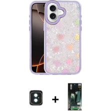 Cepte Toptan iPhone 16 Odak Prime - Siyah 360 Mat Full Body Arka Koruyucu + Yeşil Pvd Metal Kamera Lens