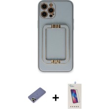 Cepte Toptan iPhone 12 Pro Max Kozmos Minimal Prime - Siyah Joko 5d Cam + Gold Metal Kamera Lens Koruma Cam