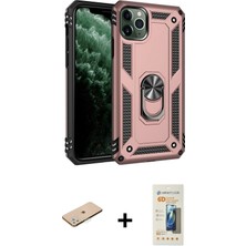 Cepte Toptan iPhone 11 Pro Max Ahenk Klasik Koleksiyonu - Siyah 6d Mat Seramik Hayalet Nano Ekran Koruyucu + Yeşil Renkli Kamera Lens Koruma Cam