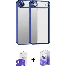 Cepte Toptan iPhone 17 Air Vadi Minimal - Siyah Bilvis 5in1 5d Magic Hayalet Cam Ekran Koruyucu + Gold Bilvis Titan Kamera Lens