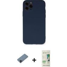 Cepte Toptan iPhone 11 Pro Ahenk Serisi - Siyah 20D Premium Cam Ekran Koruyucu + Siyah Shine Kamera Lens Koruma Cam