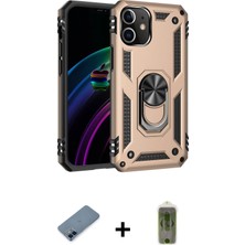 Cepte Toptan iPhone 12 Ahenk Klasik Koleksiyonu - Siyah Joko Magic 5d Hayalet Cam + Mavi Metal Kamera Lens Koruma Cam