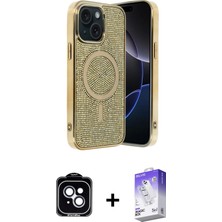 Cepte Toptan iPhone 14 Eksen Çizgi - Siyah Bilvis 5in1 3D Magic Cam Ekran Koruyucu + Mavi Pvd Metal Kamera Lens