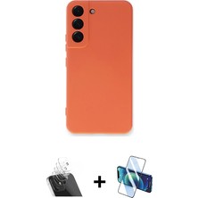 Cepte Toptan Galaxy S22 Plus Ahenk Serisi - Siyah 3D Antistatik Seramik Nano Ekran Koruyucu + Şeffaf Kamera Lens Koruma Cam