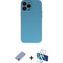 Cepte Toptan iPhone 13 Pro Ahenk Serisi - Siyah 3D Antistatik Seramik Nano Ekran Koruyucu + Koyu Yeşil Metal Kamera Lens Koruma Cam