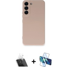 Cepte Toptan Galaxy S22 Plus Ahenk Serisi - Siyah 3D Antistatik Seramik Nano Ekran Koruyucu + Şeffaf Kamera Lens Koruma Cam
