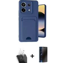 Cepte Toptan Redmi Note 13 Pro 5g Vadi Çizgi Prime - Siyah 3D Antistatik Hayalet Cam Ekran Koruyucu + Şeffaf Kamera Lens Koruma Cam