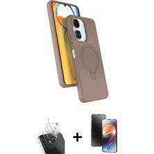 Cepte Toptan Redmi 13C Iz Işık Koleksiyonu - Siyah 3D Antistatik Mat Seramik Nano Ekran Koruyucu + Şeffaf Kamera Lens Koruma Cam