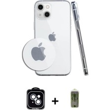 iPhone 14 Zirve Doku - Siyah Joko Magic 5d Hayalet Cam + Mavi Pvd Metal Kamera Lens