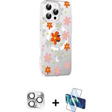 iPhone 16 Pro Max Yörünge Işık Prime - Siyah 3D Antistatik Seramik Nano Ekran Koruyucu + Gümüş Pers Alüminyum Kamera Lens