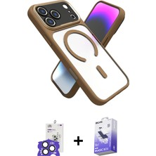 Cepte Toptan iPhone 17 Pro Max Nova Yansıma Serisi - Siyah Bilvis 5in1 5d Magic Hayalet Cam Ekran Koruyucu + Natural Grey Bilvis Titan Kamera Lens