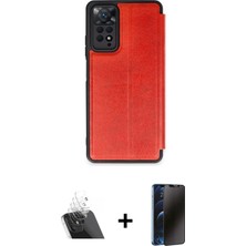 Cepte Toptan Redmi Note 12 Pro 4g Zirve Yansıma Serisi - Siyah 3D Antistatik Hayalet Cam Ekran Koruyucu + Şeffaf Kamera Lens Koruma Cam