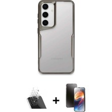 Galaxy A14 4g Akış Çizgi Koleksiyonu - Siyah 3D Antistatik Mat Seramik Nano Ekran Koruyucu + Şeffaf Kamera Lens Koruma Cam