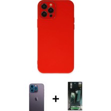 Cepte Toptan iPhone 12 Pro Çekirdek Modern Serisi - Şeffaf 360 Full Body Arka Koruyucu + Mavi Neon Fosforlu Kamera Lens