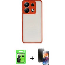 Cepte Toptan Redmi Note 13 Pro 5g Ahenk Çizgi Serisi - Siyah 3D Antistatik Mat Seramik Nano Ekran Koruyucu + Siyah Raze Metal Kamera Lens