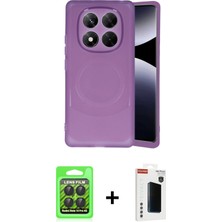 Cepte Toptan Redmi Note 14 Pro 4g Ufuk Serisi - Şeffaf Hayalet Polymer Nano Ekran Koruyucu + Siyah Raze Metal Kamera Lens