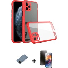 Cepte Toptan iPhone 11 Pro Nova Asil Özel Seri - Siyah 3D Antistatik Mat Seramik Nano Ekran Koruyucu + Siyah Shine Kamera Lens Koruma Cam