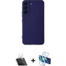 Cepte Toptan Galaxy S22 Plus Ahenk Serisi - Siyah 3D Antistatik Seramik Nano Ekran Koruyucu + Şeffaf Kamera Lens Koruma Cam