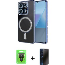 Cepte Toptan Redmi Note 13 Pro 4g Zirve Doku Prime - Siyah 3D Antistatik Hayalet Cam Ekran Koruyucu + Siyah Raze Metal Kamera Lens