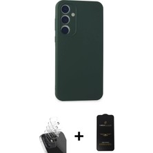 Cepte Toptan Galaxy A35 5g Kozmos Yansıma Özel Seri - Siyah 6d Antistatik Mat Seramik Hayalet Nano Ekran Koruyucu + Şeffaf Kamera Lens Koruma Cam