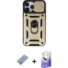 Cepte Toptan iPhone 13 Pro Max Ahenk Klasik - Siyah Bilvis 5in1 5d Magic Hayalet Cam Ekran Koruyucu + Koyu Yeşil Metal Kamera Lens Koruma Cam