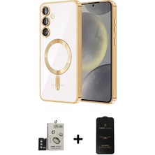 Cepte Toptan Galaxy S24 Nova Işık Özel Seri - Siyah 6d Antistatik Mat Seramik Hayalet Nano Ekran Koruyucu + Derin Mor Bilvis Titan Kamera Lens