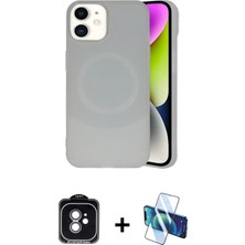 Cepte Toptan iPhone 11 Ufuk Serisi - Siyah 3D Antistatik Cam Ekran Koruyucu + Yeşil Pvd Metal Kamera Lens